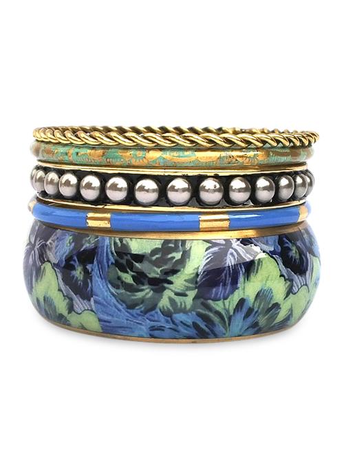 multicolor metallic bangles set - 9878788 - Very Small Image - 1