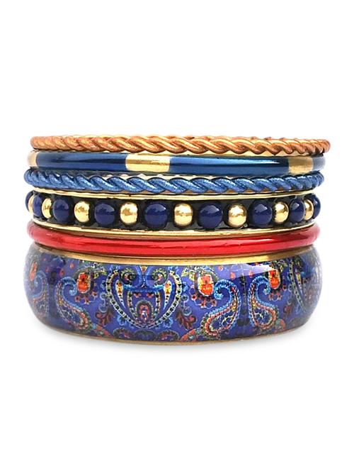 multicolor metallic bangles set - 9878791 - Very Small Image - 1