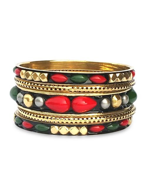 multicolor metallic bangles set - 9878796 - Very Small Image - 1