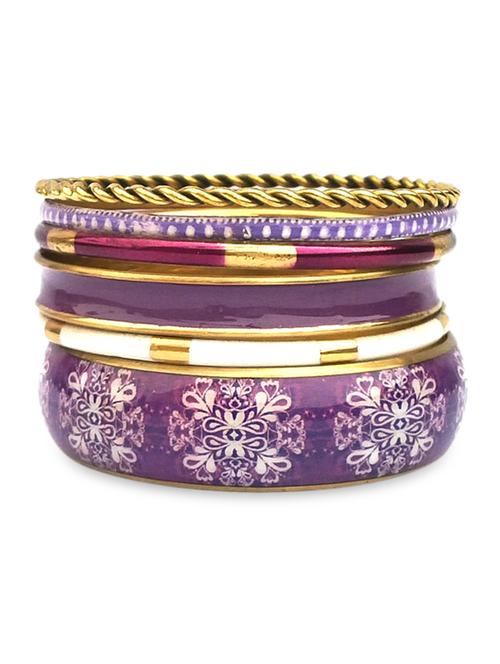 multicolor metallic bangles set - 9878816 - Very Small Image - 1
