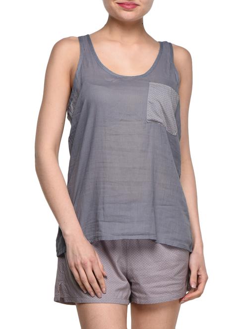 plain cotton top with shorts - 988494 - Very Small Image - 1