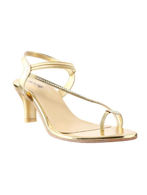 golden leatherette sandals - 9902708 - Very Small Image - 1