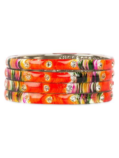 orange enamel bangles - 9904369 - Very Small Image - 1