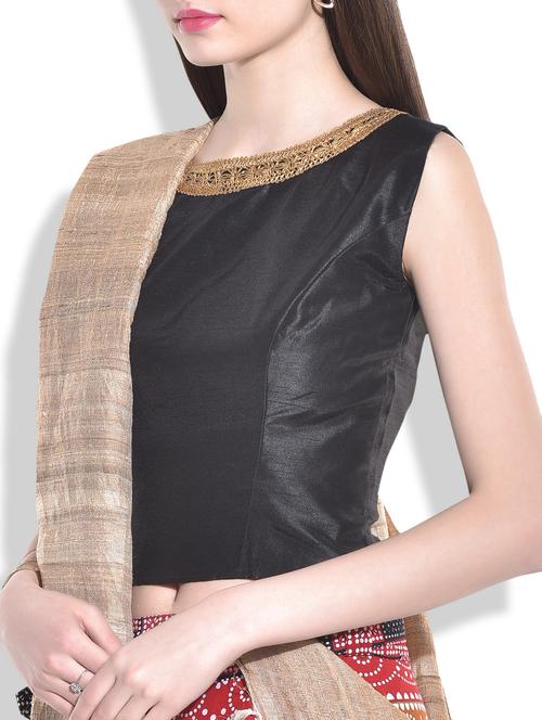 black dupion silk blouse - 9909906 - Very Small Image - 1