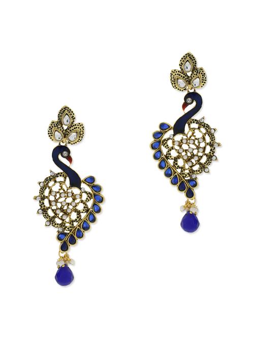 blue embellished earrings - 9934734 - Very Small Image - 1