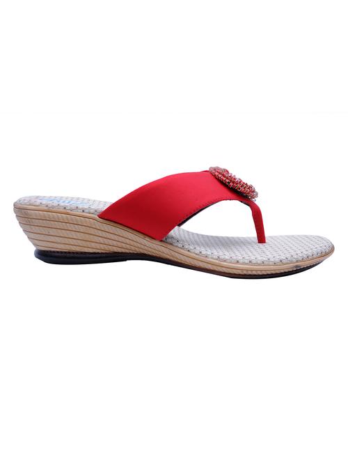 red leatherette sandal - 9936316 - Very Small Image - 1