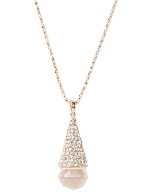  cone shaped crystal classy necklace - 993945 - Very Small Image - 1