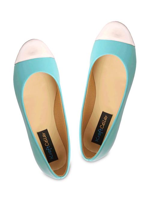 BLUE LEATHERETTE BALLERINA - 9947611 - Very Small Image - 1