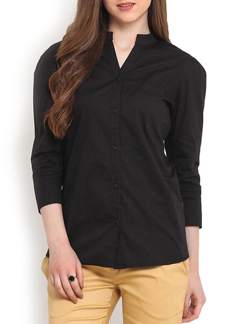 black cotton shirt - 9947734 - Very Small Image - 1