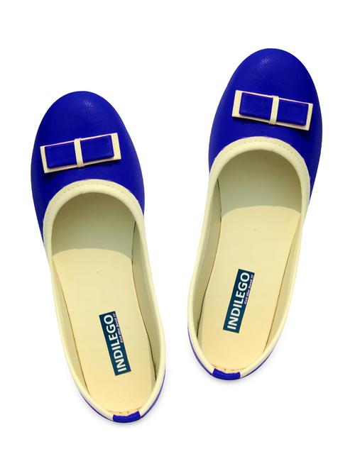 blue leatherette ballerina - 9964394 - Very Small Image - 1