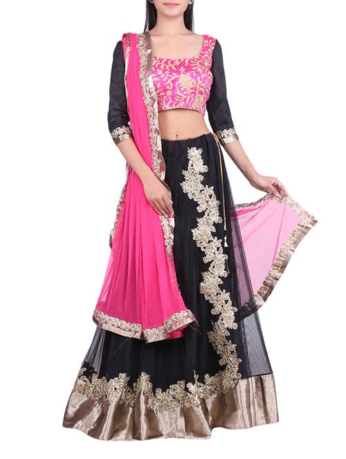 black net lehenga - 9964799 - Very Small Image - 1