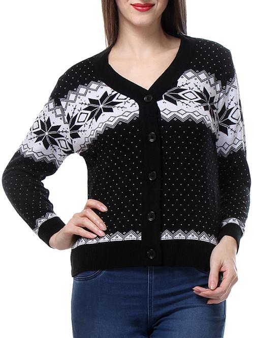 black acro wool cardigans. - 9964981 - Very Small Image - 1