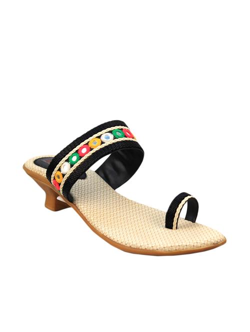 black leatherette sandals - 9970088 - Very Small Image - 1