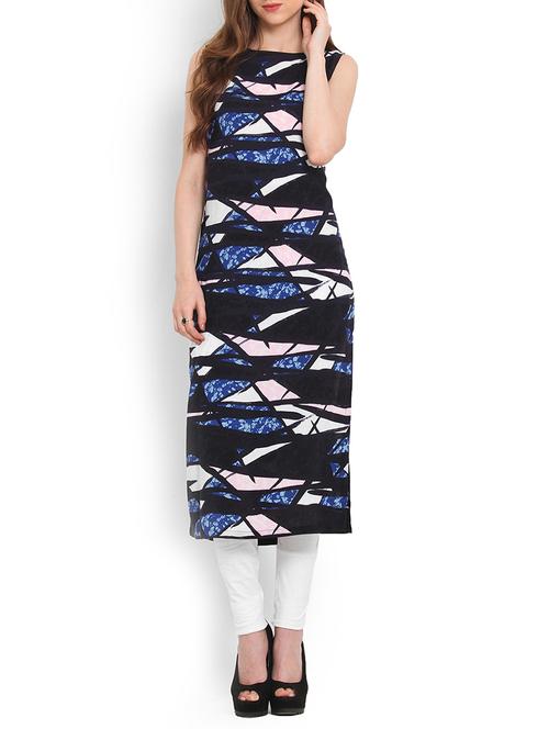 multi colored rayon kurta - 9970798 - Very Small Image - 1