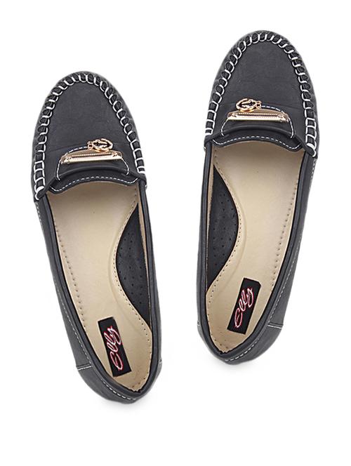 Black loafers with metal trims - 997239 - Very Small Image - 1