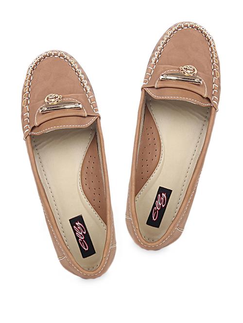 beige loafers with metal trims - 997241 - Very Small Image - 1