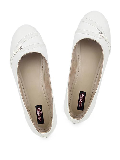 Woven pattern white ballerina - 997252 - Very Small Image - 1