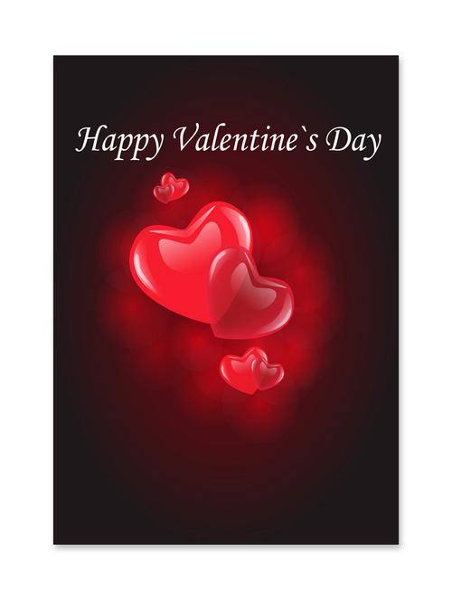 happy valentine day red poster - 9972748 - Very Small Image - 1