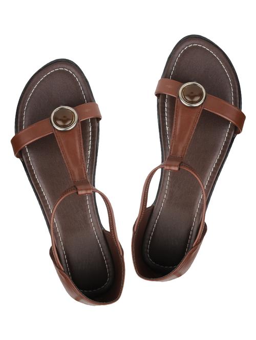 brown leatherette sandals - 9972996 - Very Small Image - 1