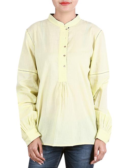 light yellow cotton shirt - 9973730 - Very Small Image - 1