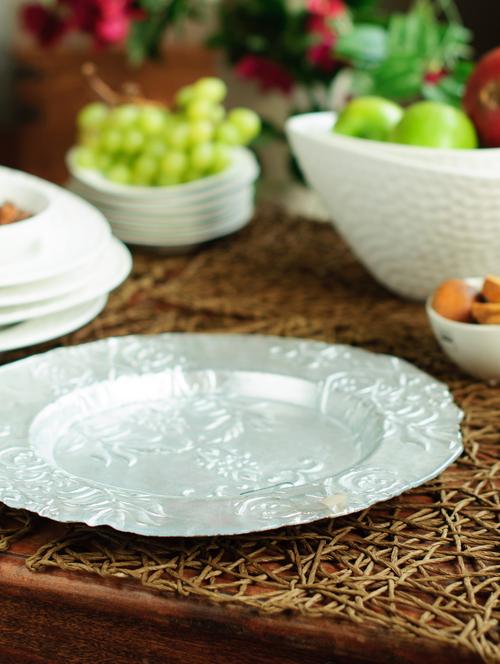 foyer silver glass platter - 9974 - Very Small Image - 1