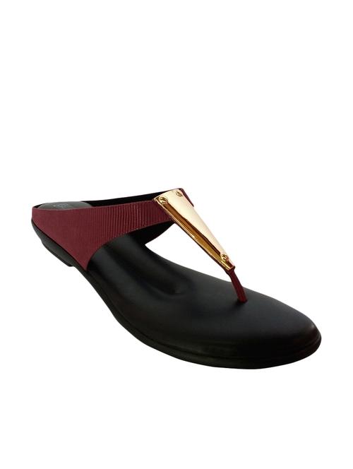 maroon leatherette sandals - 9975220 - Very Small Image - 1