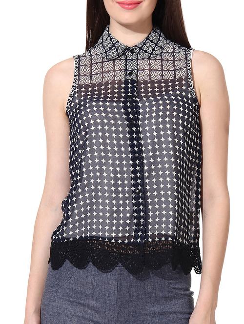 black polyester shirt - 9979601 - Very Small Image - 1