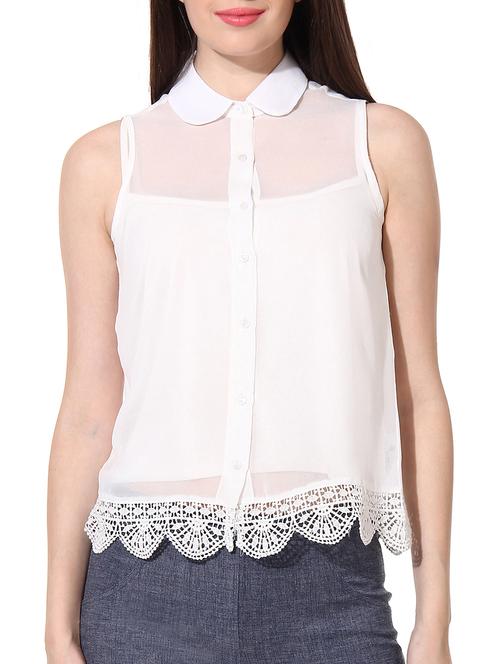 white polyester shirt - 9979664 - Very Small Image - 1