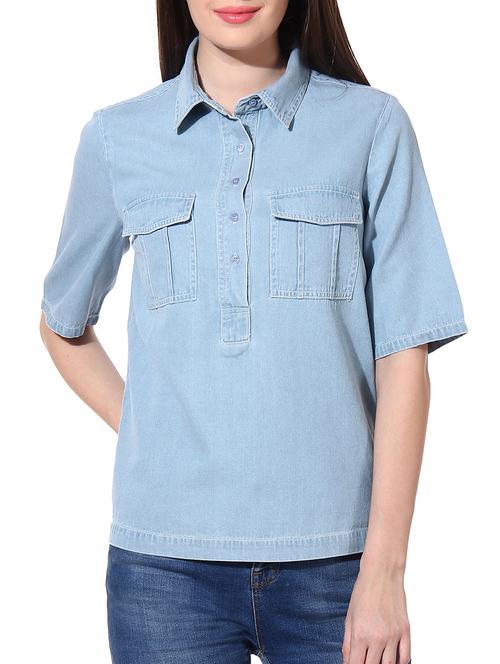 blue cotton top - 9979665 - Very Small Image - 1