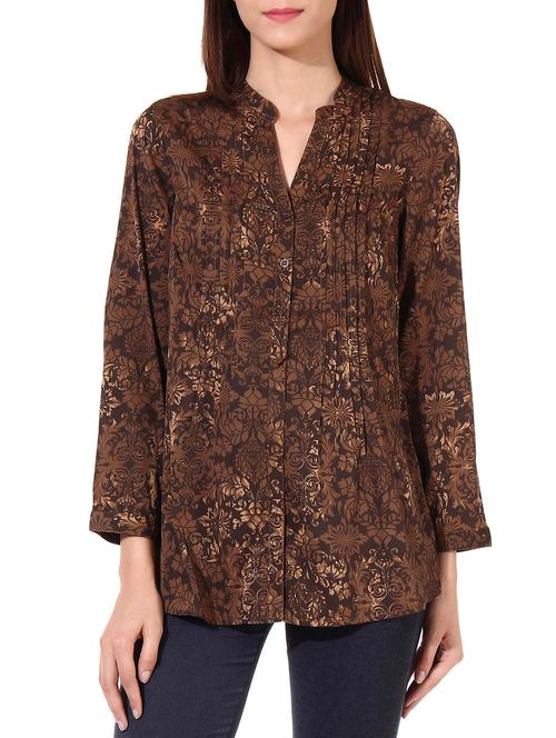 brown polyester shirt - 9979681 - Very Small Image - 1