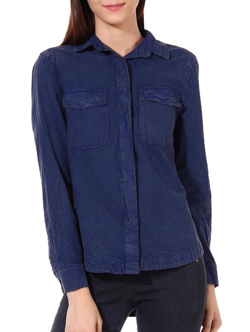 blue cotton shirt - 9979697 - Very Small Image - 1