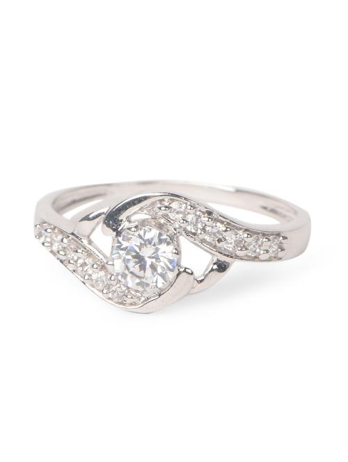 stone crystal studded s shaped ring - 998262 - Very Small Image - 1