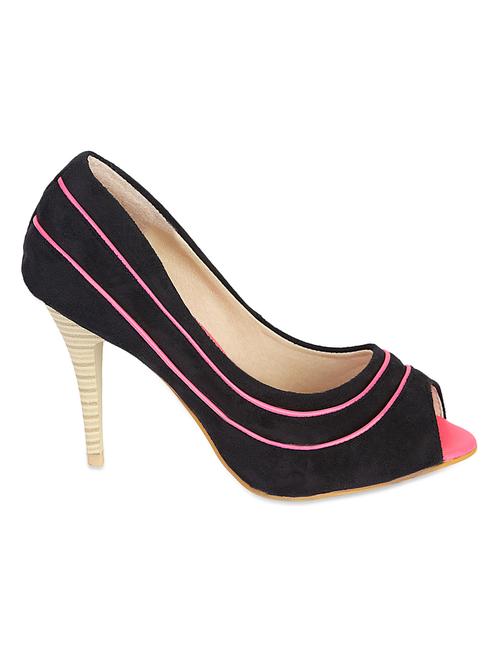 pink and black pointed heel stilettoes - 998495 - Very Small Image - 1