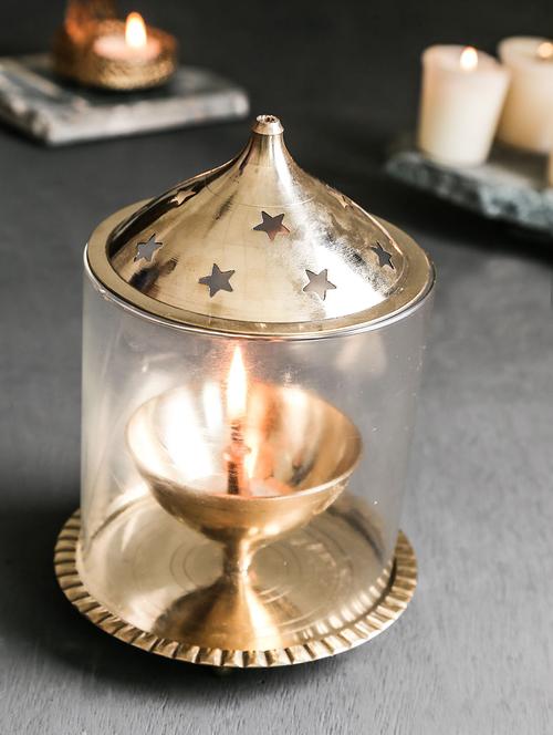 golden colour brass prayer accessory - 9985712 - Very Small Image - 1