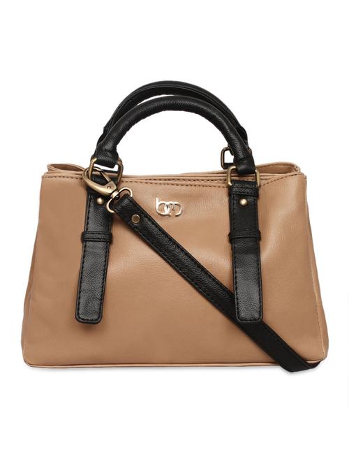 beige leatherette handbag with sling - 998592 - Very Small Image - 1