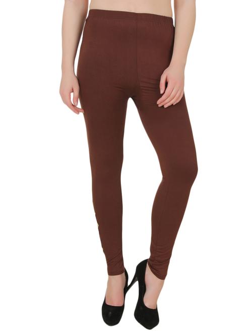 brown viscose leggings - 9990734 - Very Small Image - 1
