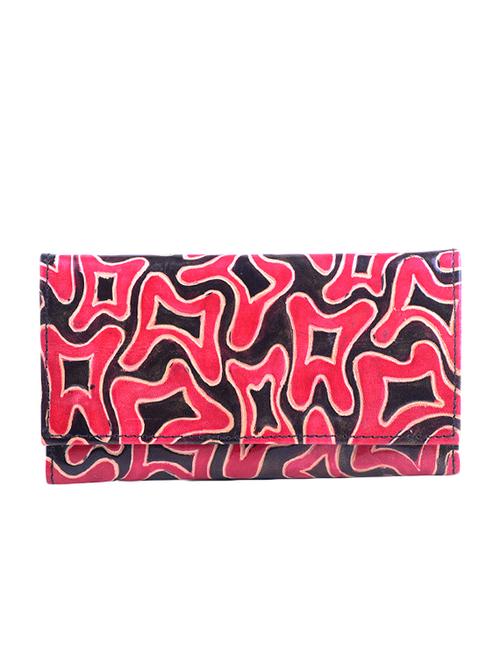 brown, maroon leatherette clutch - 9993718 - Very Small Image - 1